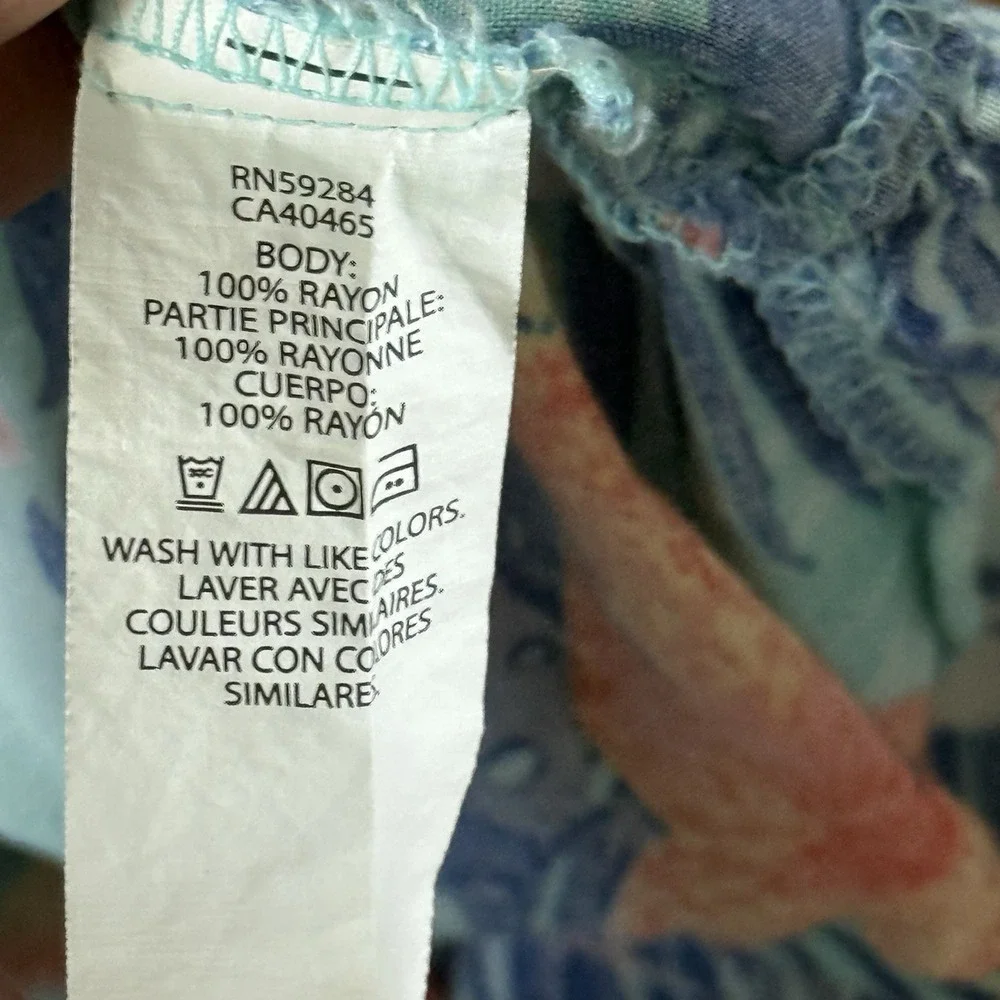 The Children's Place Cold Shoulder Dress Rayon Tropical Coastal Casual Size 14